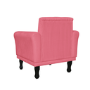 Ver imagem 3 de Poltrona Decorativa Estofada para Sala de Estar Classic Suede Rosa Barbie - Dl Decor