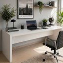 Ver imagem 6 de Mesa Escrivaninha Home Office 2 Lugares com Acabamento Traseiro 180x74,5x60cm Branco