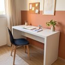 Ver imagem 1 de Mesa Escrivaninha Home Office 2 Lugares com Acabamento Traseiro 180x74,5x60cm Branco