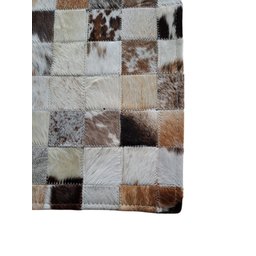 Tapete de Couro Par Trilhos Tricolor Natural 1,00 X 0,50 M - 3