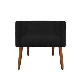 Banco Banqueta para Escrivaninha Penteadeira Suede Preto - Majú Decor - 2