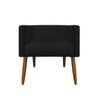 Banco Banqueta para Escrivaninha Penteadeira Suede Preto - Majú Decor - 2