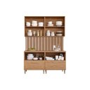 Ver imagem 1 de Cozinha Modulada Mgm Bella 6 Peças S/ Portas (2aéreos+2balcões+2complementos) C6p81 Freijo-mgm