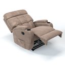 Ver imagem 6 de Poltrona do Papai Reclinável em Suede Cor Bege Reclinação Manual - Modelo Florença