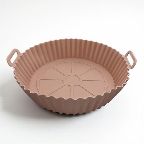 Forma Reutilizável de Silicone Marrom para Airfryer 16cm