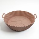 Ver imagem 1 de Forma Reutilizável de Silicone Marrom para Airfryer 16cm