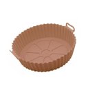 Ver imagem 3 de Forma Reutilizável de Silicone Marrom para Airfryer 16cm