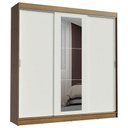 Ver imagem 2 de Guarda-roupa Casal Madesa Kansas 3 Portas de Correr com Espelho 3 Gavetas