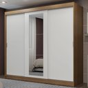 Ver imagem 1 de Guarda-roupa Casal Madesa Kansas 3 Portas de Correr com Espelho 3 Gavetas