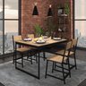 Mesa de Jantar Retangular 4 Lugares Madeira Moderna Industrial 120x90cm - 3