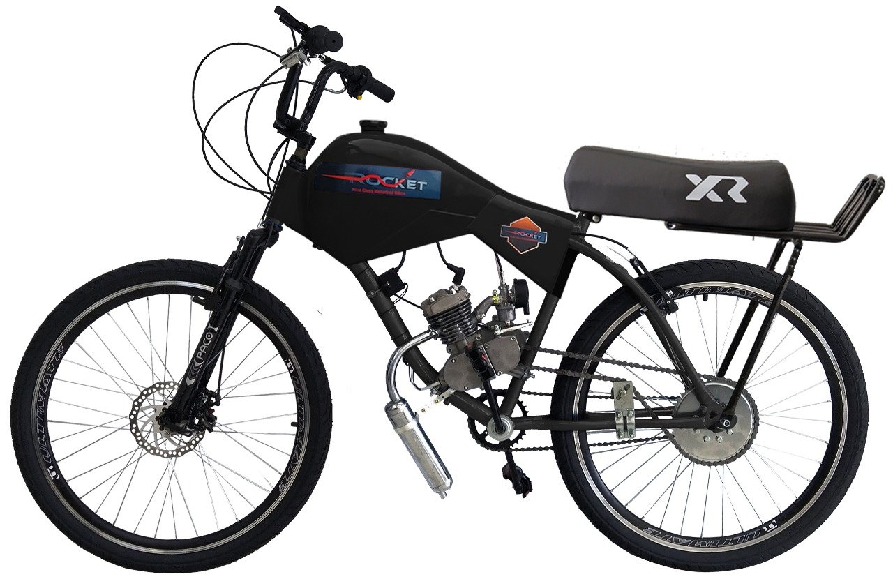 Bicicleta Motorizada 80cc Fr Disc/Susp com Carenagem Banco XR Rocket - 2