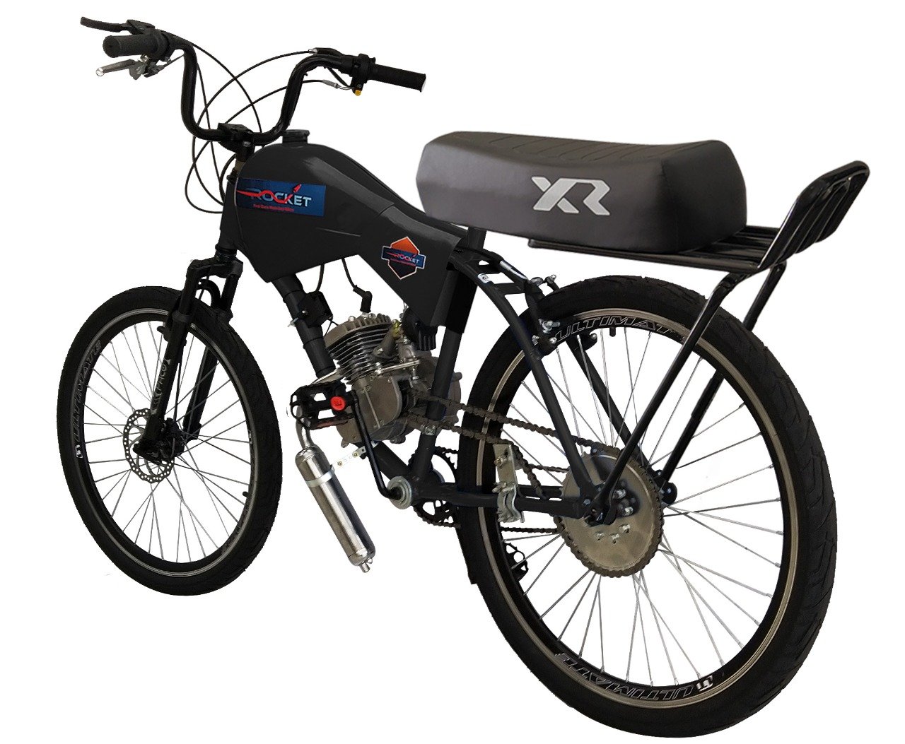 Bicicleta Motorizada 80cc Fr Disc/Susp com Carenagem Banco XR Rocket - 3