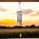 Ver imagem 2 de Mensageiro Sino Dos Ventos 70 Cm Mobile 7 Tubos Feng Shui