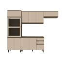 Ver imagem 3 de Cozinha Compacta Modulada 4 Peças 100% MDF com Torre Quente Connect Bege/Duna/Cristal