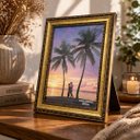 Ver imagem 1 de Porta Retrato 15x21 Moldura Madeira Premium Ouro Velho com Vidro Vertical e Horizontal