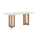 Ver imagem 3 de Mesa de Jantar Yara 180 C. Vidro 6 Cad. Malu Linho - Henn