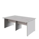 Ver imagem 7 de Plataforma de Trabalho 4 Lugares Pé Painel F5 180cm Cinza F5 Office