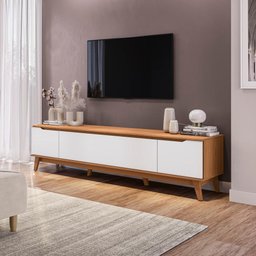 Rack Kappesberg 3 Portas Canela/branco 218cm - 1