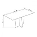 Ver imagem 3 de Mesa de Jantar 4 Lugares Merlot com Vidro Mel/bombom/off White - Viero Móveis