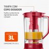 Liquidificador Mondial Turbo Vermelho 3l L-1100-ri 1100w 110v - 3