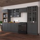 Ver imagem 1 de Cozinha Modulada Completa Americana 100% MDF 350cm com Rodapé Provence Multimóveis Crink-CPL009