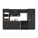 Ver imagem 2 de Cozinha Modulada Completa Americana 100% MDF 350cm com Rodapé Provence Multimóveis Crink-CPL009