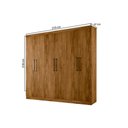 Ver imagem 3 de Guarda Roupa Casal 6 Portas e 4 Gavetas Zeus Rovere - Bianchi