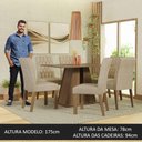 Ver imagem 4 de Conjunto Sala de Jantar Mesa Tampo de Madeira 6 Cadeiras Rustic/imperial Fabiana Madesa