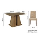 Ver imagem 3 de Conjunto Sala de Jantar Mesa Tampo de Madeira 6 Cadeiras Rustic/imperial Fabiana Madesa