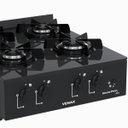 Ver imagem 4 de Fogao de Mesa 4 Bocas Venax Grand Petit Line Preto Gas Glp