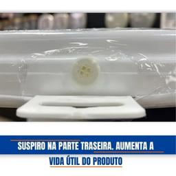 Assento Almofadado Atlas Primafer Oval Branco Liso Banheiro - 5