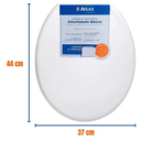 Ver imagem 6 de Assento Almofadado Atlas Primafer Oval Branco Liso Banheiro