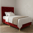 Ver imagem 1 de Cabeceira para Cama de Solteiro Kassi Suede:Marsala
