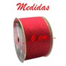 Fita Aramada Decoração Natalina 6cm X 9,14m Vermelha - 2