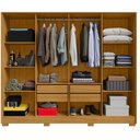 Ver imagem 2 de Guarda Roupa Casal Fortaleza 8 Portas 4 Gavetas Carvalho Americano Off White - Incorplac