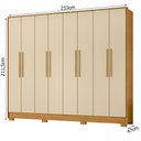 Ver imagem 3 de Guarda Roupa Casal Fortaleza 8 Portas 4 Gavetas Carvalho Americano Off White - Incorplac