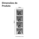 Ver imagem 2 de Nicho de Parede 20 Cm 4 Prateleiras Branco Neo Madesa