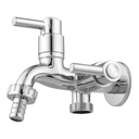 Ver imagem 2 de Torneira Tanque Máquina Lavar 2 Saídas ABS Cromado 1031 C72:Prateado