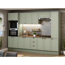 Ver imagem 1 de Cozinha Completa 6pçs Americana Verde Mint/ebano C/tpo e Rod