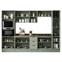 Ver imagem 4 de Cozinha Completa 6pçs Americana Verde Mint/ebano C/tpo e Rod