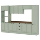 Ver imagem 2 de Cozinha Completa 6pçs Americana Verde Mint/ebano C/tpo e Rod