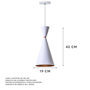 Ver imagem 2 de Kit 3 Lustres Pendentes Moscou Para Mesa Balcão Gourmet Cor: Branco