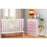 Cômoda Infantil 5 Gavetas Pipa D159 Branco/Rosa - 1