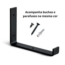 Kit com 6 Mão Francesa Invertida 20cm Prateleira Industrial - 5