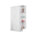 Ver imagem 1 de Guarda-roupa Infantil com Nicho Doce Sonho Branco - Qmovi