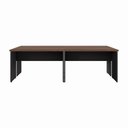 Ver imagem 4 de Mesa Escritório 4 Lugares 2,40m x 1,20m Pé Painel F5 Office Cor:Málaga com Preto