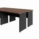 Ver imagem 5 de Mesa Escritório 4 Lugares 2,40m x 1,20m Pé Painel F5 Office Cor:Málaga com Preto