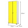 Armário Aço Escritório Fechadura 3 Prateleiras Ea302 Amarelo - 8