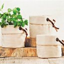 Ver imagem 4 de Kit 3 Cachepots com Detalhes em Couro e Ilhóses
