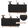 Aparador Buffet 4 Portas Preto Freijó Flex Flow Ej Móveis - 2